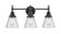 Cone - 3 Light - 24 inch - Matte Black - Bath Vanity Light (3442|447-3W-BK-G64-LED)