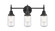 Dover - 3 Light - 23 inch - Matte Black - Bath Vanity Light (3442|447-3W-BK-G314)