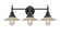 Halophane - 3 Light - 27 inch - Matte Black - Bath Vanity Light (3442|447-3W-BK-G2)