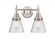 Cone - 2 Light - 15 inch - Satin Nickel - Bath Vanity Light (3442|447-2W-SN-G64)