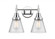 Cone - 2 Light - 15 inch - Polished Chrome - Bath Vanity Light (3442|447-2W-PC-G64-LED)