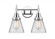 Cone - 2 Light - 15 inch - Polished Chrome - Bath Vanity Light (3442|447-2W-PC-G62-LED)