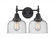 Caden - 2 Light - 17 inch - Matte Black - Bath Vanity Light (3442|447-2W-BK-G74)