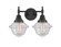 Oxford - 2 Light - 17 inch - Matte Black - Bath Vanity Light (3442|447-2W-BK-G534)