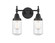 Dover - 2 Light - 14 inch - Matte Black - Bath Vanity Light (3442|447-2W-BK-G312-LED)