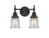 Canton - 2 Light - 14 inch - Matte Black - Bath Vanity Light (3442|447-2W-BK-G184S-LED)