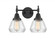 Fulton - 2 Light - 16 inch - Matte Black - Bath Vanity Light (3442|447-2W-BK-G172)