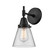 Cone - 1 Light - 6 inch - Matte Black - Sconce (3442|447-1W-BK-G62-LED)