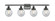 Beacon - 4 Light - 36 inch - Matte Black - Bath Vanity Light (3442|916-4W-BK-G204-6-LED)