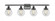 Beacon - 4 Light - 36 inch - Matte Black - Bath Vanity Light (3442|916-4W-BK-G202-6)