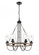 Paladin - 6 Light - 25 inch - Matte Black - Chain Hung - Chandelier (3442|442-6CR-BK-CL)