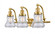 Bellmont - 3 Light - 28 inch - Satin Gold - Adjustable Bath Vanity Light (3442|515-3W-SG-G192)