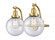Beacon - 2 Light - 18 inch - Satin Gold - Adjustable Bath Vanity Light (3442|515-2W-SG-G204-8-LED)