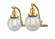 Beacon - 2 Light - 16 inch - Satin Gold - Adjustable Bath Vanity Light (3442|515-2W-SG-G204-6-LED)