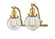 Beacon - 2 Light - 16 inch - Satin Gold - Adjustable Bath Vanity Light (3442|515-2W-SG-G202-6)