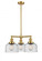 Bell - 3 Light - 22 inch - Satin Gold - Stem Hung - Chandelier (3442|207-SG-G74)
