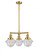 Oxford - 3 Light - 20 inch - Satin Gold - Stem Hung - Chandelier (3442|207-SG-G534-LED)