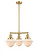 Oxford - 3 Light - 20 inch - Satin Gold - Stem Hung - Chandelier (3442|207-SG-G531)