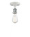 Bare Bulb - 1 Light - 5 inch - White Polished Chrome - Semi-Flush Mount (3442|516-1C-WPC-LED)