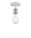 Bare Bulb - 1 Light - 5 inch - White Polished Chrome - Semi-Flush Mount (3442|516-1C-WPC-LED)