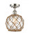 Farmhouse Rope - 1 Light - 8 inch - Polished Nickel - Semi-Flush Mount (3442|516-1C-PN-G122-8RB)