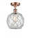 Farmhouse Rope - 1 Light - 8 inch - Antique Copper - Semi-Flush Mount (3442|516-1C-AC-G122-8RW)