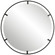 Uttermost Cashel Round Iron Mirror (85|09734)