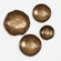 Uttermost Lucky Coins Brass Wall Bowls Set/4 (85|04299)