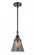 Cone - 1 Light - 6 inch - Matte Black - Mini Pendant (3442|447-1S-BK-G63-LED)