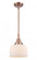 Bell - 1 Light - 8 inch - Antique Copper - Mini Pendant (3442|447-1S-AC-G71)