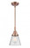 Cone - 1 Light - 6 inch - Antique Copper - Mini Pendant (3442|447-1S-AC-G64-LED)