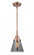 Cone - 1 Light - 6 inch - Antique Copper - Mini Pendant (3442|447-1S-AC-G63-LED)
