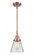 Cone - 1 Light - 6 inch - Antique Copper - Mini Pendant (3442|447-1S-AC-G62-LED)