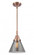 Cone - 1 Light - 8 inch - Antique Copper - Mini Pendant (3442|447-1S-AC-G43)