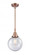 Beacon - 1 Light - 8 inch - Antique Copper - Mini Pendant (3442|447-1S-AC-G204-8)