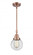 Beacon - 1 Light - 6 inch - Antique Copper - Mini Pendant (3442|447-1S-AC-G202-6)