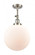 Beacon - 1 Light - 12 inch - Brushed Satin Nickel - Adjustable Semi-Flush Mount (3442|201F-SN-G201-12-LED)
