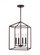 Perryton transitional 4-light LED indoor dimmable small ceiling pendant hanging chandelier light in (38|5215004EN-710)