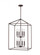 Perryton transitional 8-light LED indoor dimmable large ceiling pendant hanging chandelier light in (38|5115008EN-710)