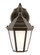Bakersville traditional 1-light LED outdoor exterior small wall lantern sconce in antique bronze fin (38|89937EN3-71)