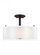 Elmwood Park traditional 2-light indoor dimmable ceiling semi-flush mount in bronze finish with sati (38|7737302-710)