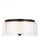Elmwood Park traditional 2-light LED indoor dimmable ceiling semi-flush mount in bronze finish with (38|7537302EN3-710)