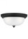 Geary transitional 3-light LED indoor dimmable ceiling flush mount fixture in midnight black finish (38|77065EN3-112)