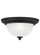 Geary transitional 1-light indoor dimmable ceiling flush mount fixture in midnight black finish with (38|77063-112)