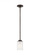 Elmwood Park traditional 1-light LED indoor dimmable ceiling hanging single pendant light in bronze (38|6137301EN3-710)