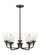 Belton transitional 5-light indoor dimmable ceiling up chandelier pendant light in bronze finish wit (38|3214505-710)