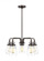 Belton transitional 5-light indoor dimmable ceiling chandelier pendant light in bronze finish with c (38|3114505-710)