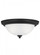 Geary transitional 2-light indoor dimmable ceiling flush mount fixture in midnight black finish with (38|77064-112)