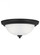 Geary transitional 2-light LED indoor dimmable ceiling flush mount fixture in midnight black finish (38|77064EN3-112)