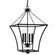 Broche 4 Light Matte Black Lantern (205|516-MK)